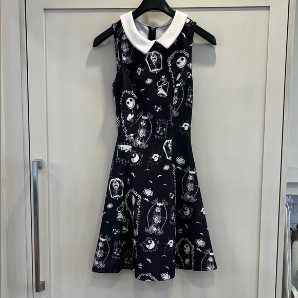 Disney Black and White Nightmare Before Christmas Skater Dress - Picture 2 of 10
